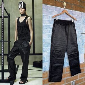 ALEXANDER WANG x H&M Genuine Leather Tearaway Jogger Pants size 6